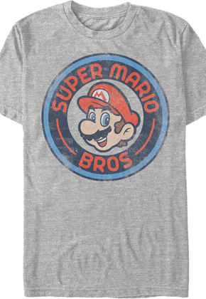 Vintage Face In Circle Super Mario Bros. T-Shirt