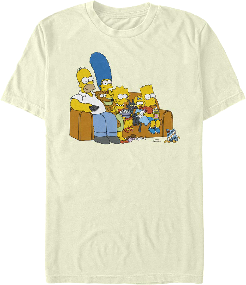Vintage Family Couch The Simpsons T-Shirt