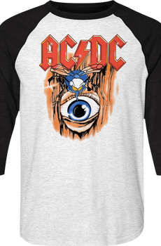 Vintage Fly On The Wall ACDC Raglan Baseball Shirt