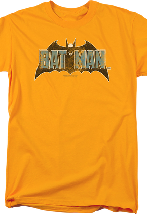 Vintage Gold Batman Logo DC Comics T-Shirt