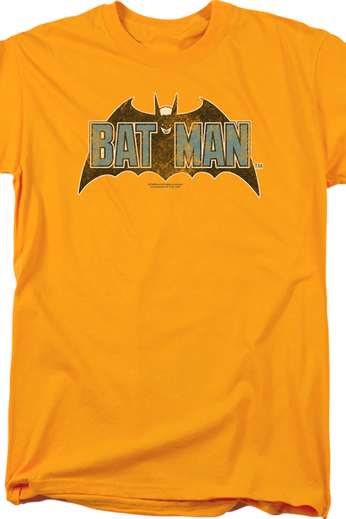 Vintage Gold Batman Logo DC Comics T-Shirtmain product image
