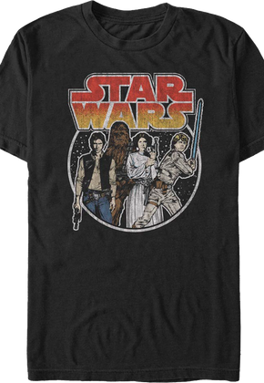 Vintage Character Circle Star Wars T-Shirt
