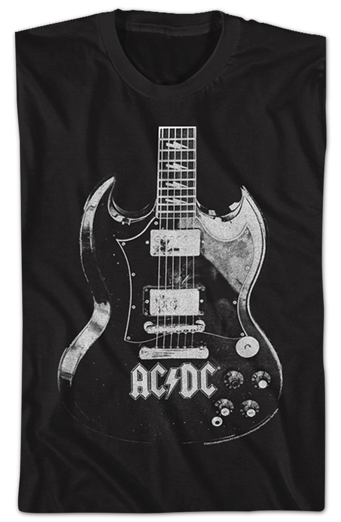 Vintage Guitar ACDC Shirt - Main Image