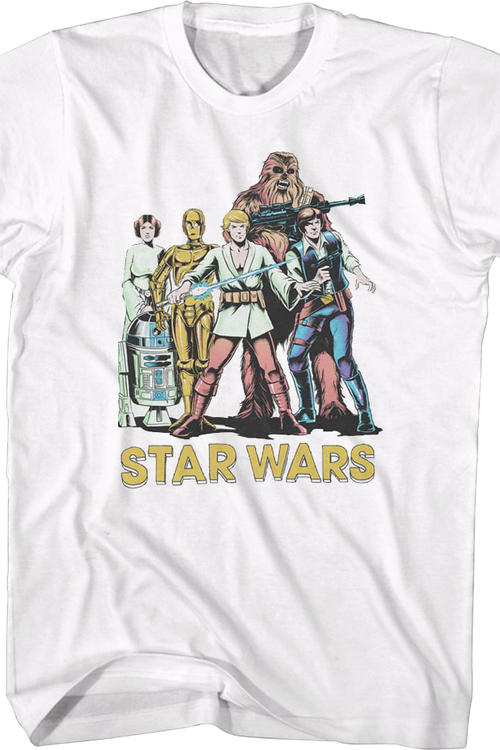Vintage Heroes Illustration Star Wars T-Shirtmain product image