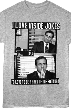 Vintage I Love Inside Jokes The Office T-Shirt