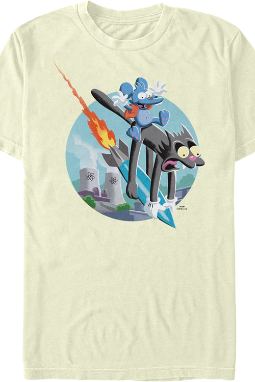 Vintage Itchy & Scratchy Missile The Simpsons T-Shirtmain product image