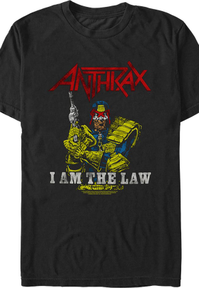 Vintage Judge Dredd I Am The Law Anthrax T-Shirt