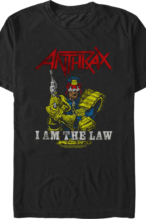 Vintage Judge Dredd I Am The Law Anthrax T-Shirtmain product image