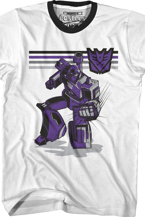 Retro Megatron Transformers Ringer Shirtmain product image