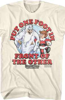 Vintage One Foot Santa Claus Is Comin' To Town Shirt