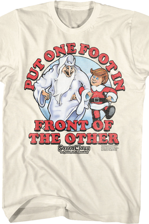 Vintage One Foot Santa Claus Is Comin' To Town Shirtmain product image
