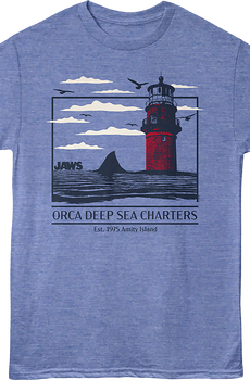 Vintage Orca Deep Sea Charter Amity Island Jaws T-Shirt