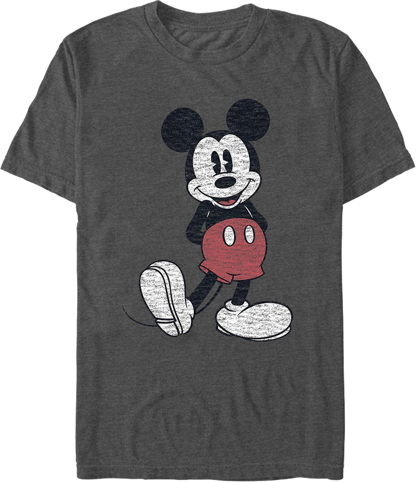 ★WAIKEI★ Mickey Mouse Vintage Poster Short Sleeve T-Shirt Disney Vintage Poster Collection UT (Oversized Short-Sleeve