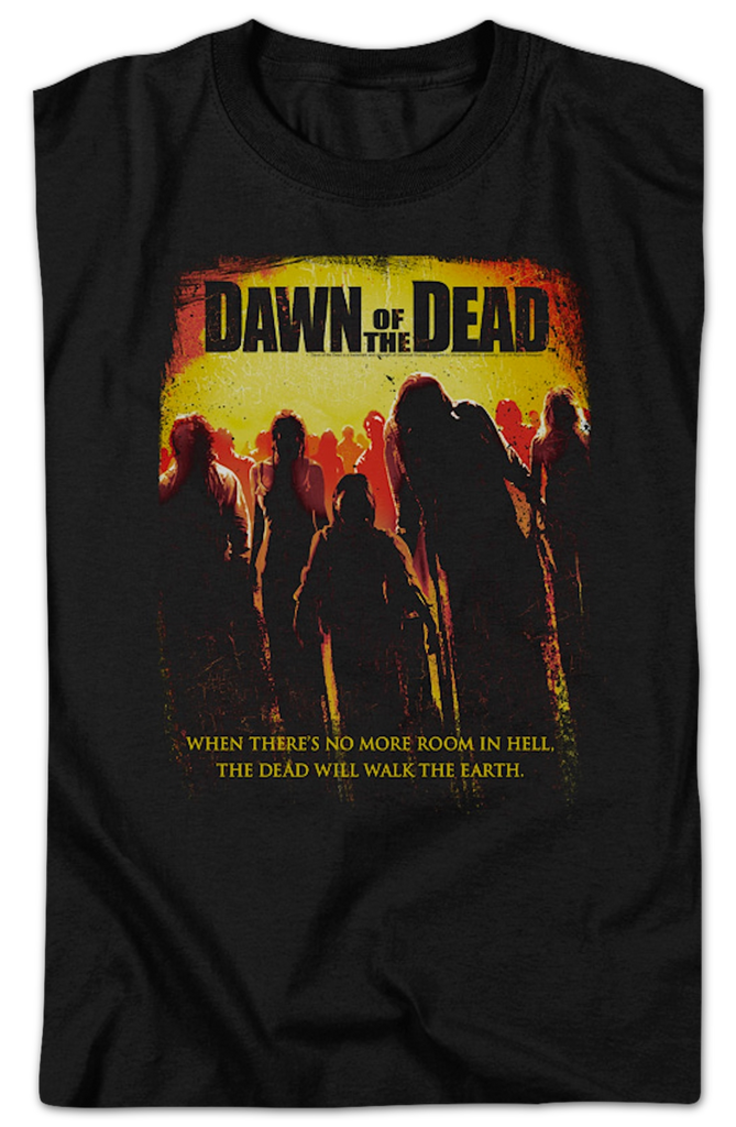 T-shirt Land Of The Dead - Film D'horreur, Toutes Tailles, Couleur Noir, 100% Coton, Neuf