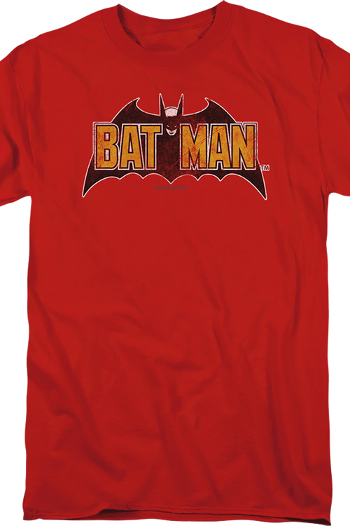 Vintage Red Batman Logo DC Comics T-Shirtmain product image