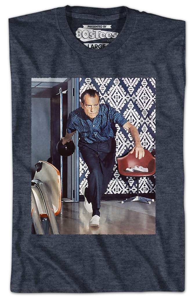 Vintage Richard Nixon Bowling T-Shirt Vintage Richard Nixon Bowling T-Shirt