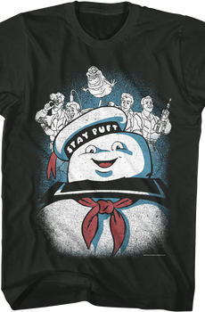 Vintage Stay Puft Collage Real Ghostbusters T-Shirt