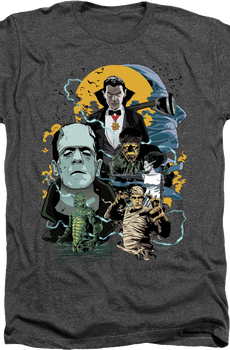 Vintage Universal Monsters Collage T-Shirt