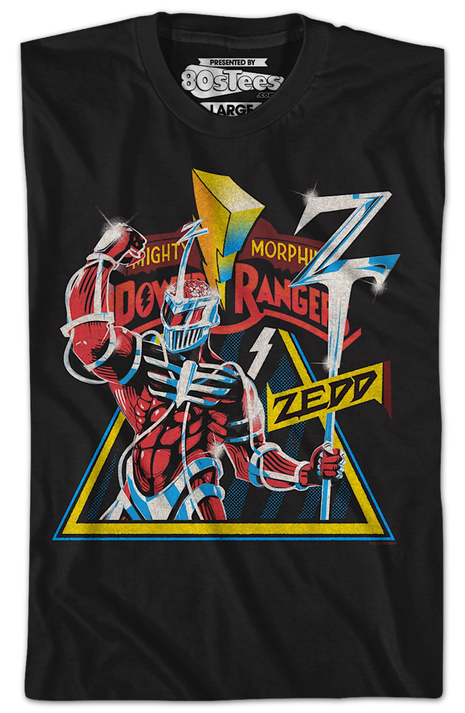 Power Rangers - Rosa Ranger Emblema (stampa fronte/retro) T-Shirt Taglia XXL