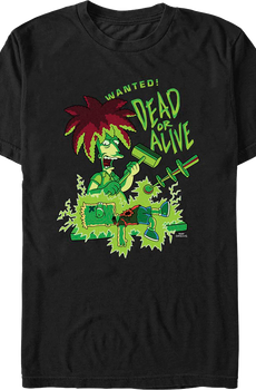 Wanted Dead Or Alive The Simpsons T-Shirt