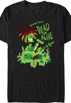 Wanted Dead Or Alive The Simpsons T-Shirt