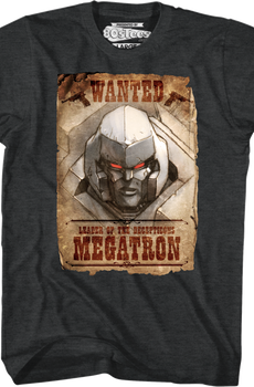Wanted Poster Megatron Transformers T-Shirt