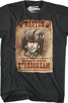 Wanted Poster Starscream Transformers T-Shirt
