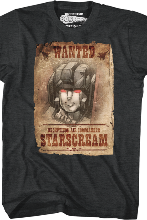 Wanted Poster Starscream Transformers T-Shirtmain product image