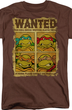 Wanted Poster Teenage Mutant Ninja Turtles T-Shirt