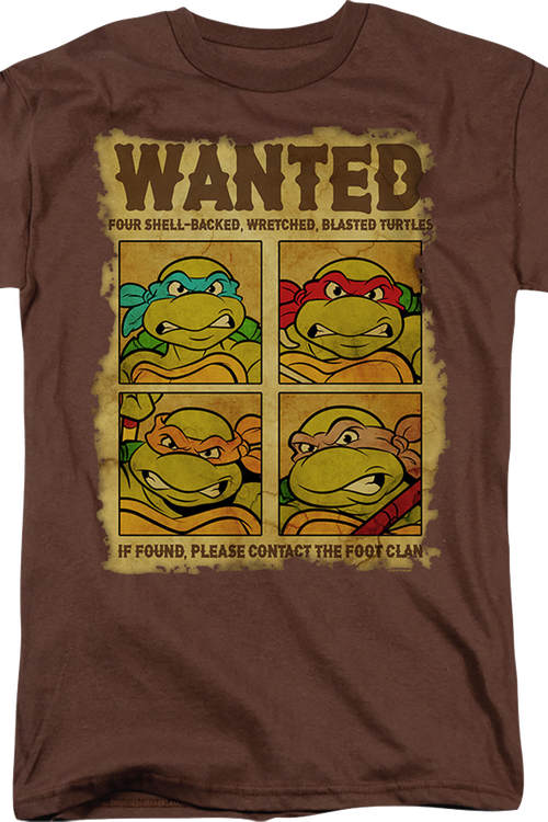 Wanted Poster Teenage Mutant Ninja Turtles T-Shirtmain product image