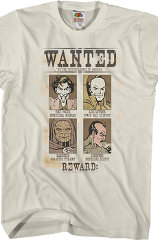 Wanted Villains Justice League T-Shirt