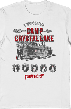 Vintage Welcome To Camp Crystal Lake Friday The 13th T-Shirt