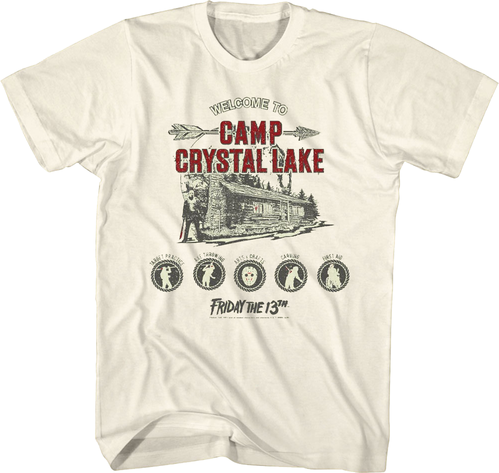 Welcome to Camp Crystal Lake Friday the 13th T-Shirt