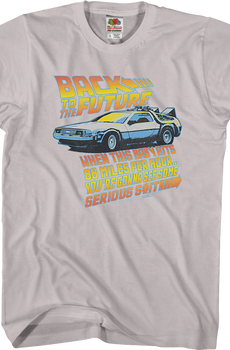 When This Baby Hits 88 Miles Per Hour Back To The Future T-Shirt