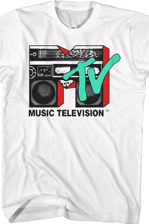 White Boombox Logo MTV Shirtmain product image