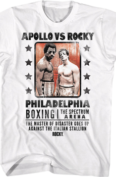 White Boxing Poster Apollo vs Rocky T-Shirt