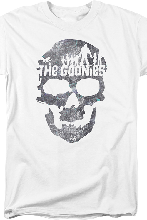 White Skull Silhouettes Goonies T-Shirtmain product image
