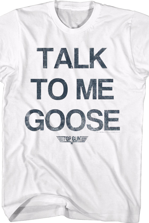 White Talk To Me Goose Top Gun T-Shirtmain product image