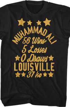 Wins And Losses Muhammad Ali T-Shirt