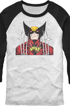 Wolverine Snikt Marvel Comics Raglan Baseball Shirt