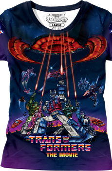 Womens 1986 Movie Poster Transformers Shirt