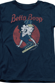 Womens Baseball Betty Boop Shirt