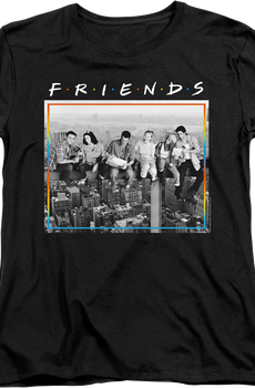 Womens Black and White Friends Shirt