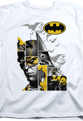 Womens Caped Crusader Collage Batman Shirt