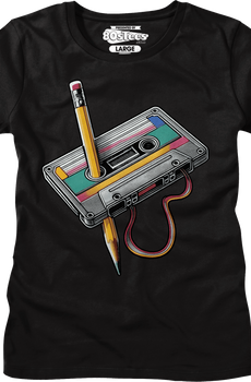 Womens Cassette Tape Rewind Shirt