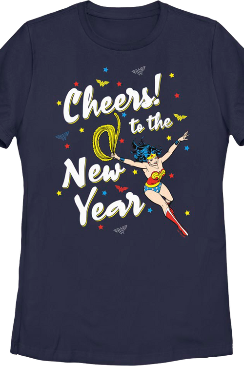 Womens Cheers to the New Year Wonder Woman DC Comics Shirtmain product image