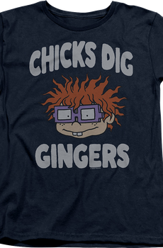 Womens Chicks Dig Gingers Rugrats Shirt