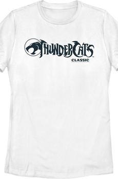 Womens White Classic Logo ThunderCats Shirt
