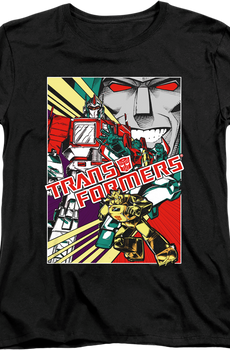 Womens Comic Poster Transformers Shirt
