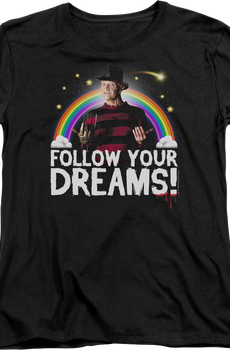 Womens Follow Your Dreams Nightmare On Elm Street Shirt